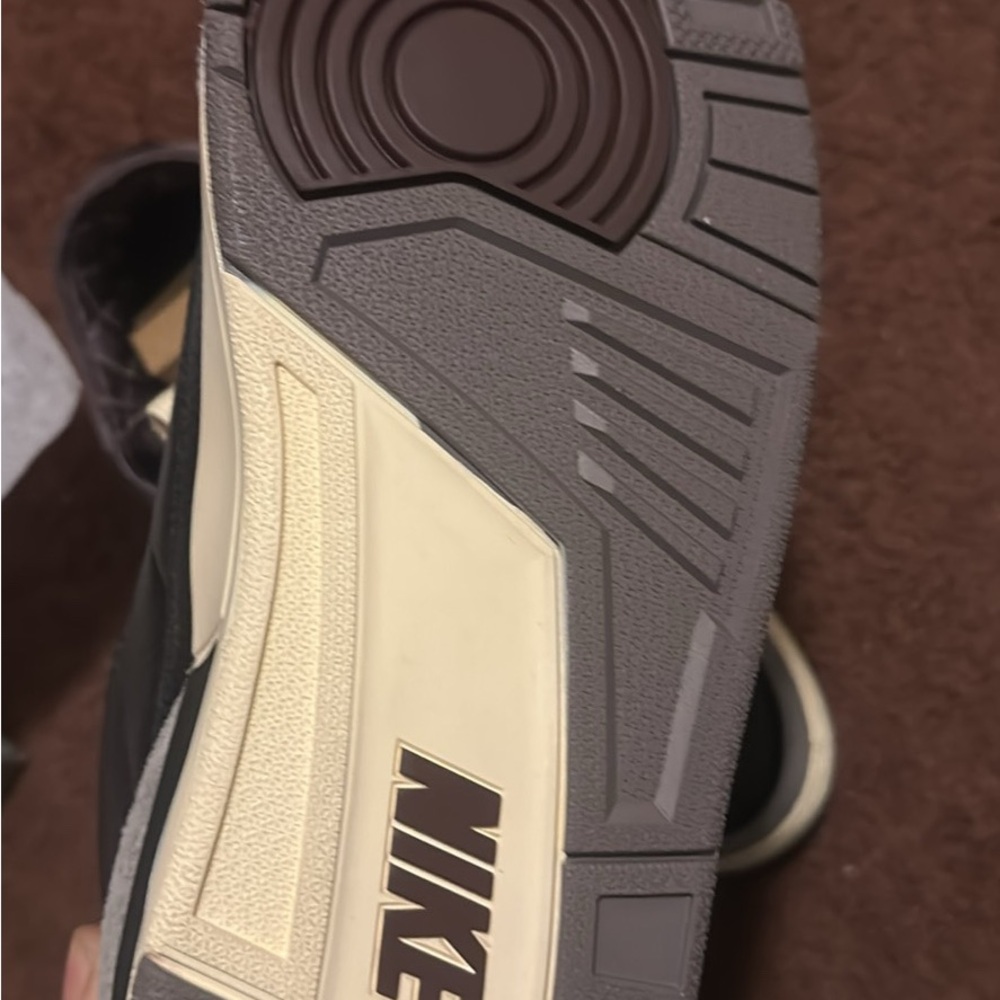 Nike Gray and Cream Sneakers with Durable Sole
